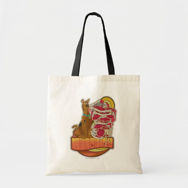Scooby-Doo | Pile of Pizza "Munchies" Graphic Tote Bag (Front)