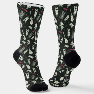 Scooby-Doo Punk Guitar and Amp Pattern Socks