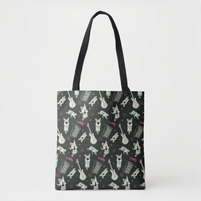 Scooby-Doo Punk Guitar and Amp Pattern Tote Bag (Front)