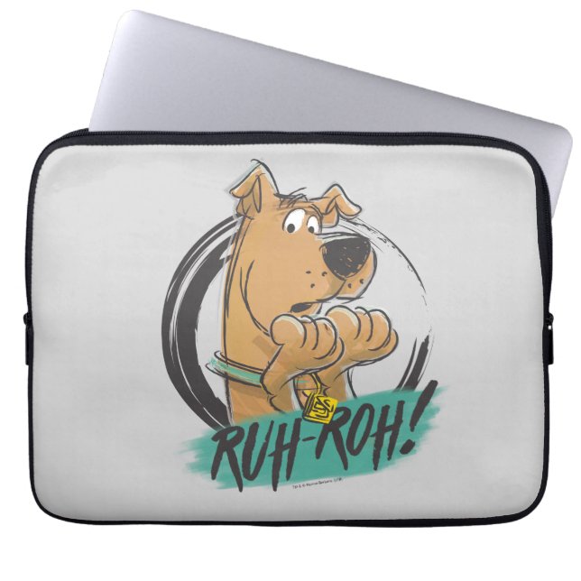 Scooby-Doo "Ruh Roh!" Marker Sketch Laptop Sleeve (Front)