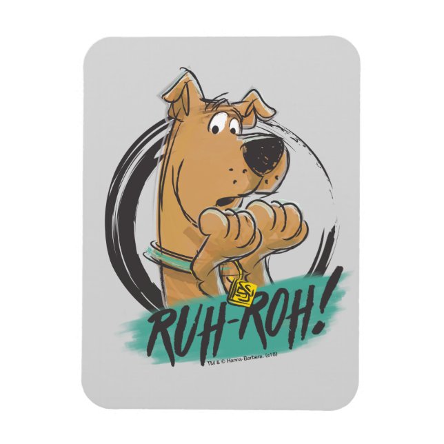 Scooby-Doo "Ruh Roh!" Marker Sketch Magnet (Vertical)