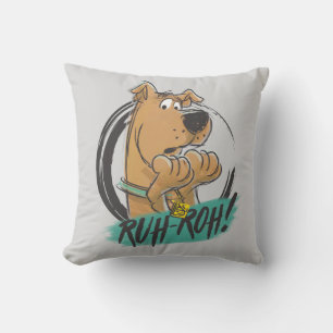 Scooby-Doo "Ruh Roh!" Marker Sketch Throw Pillow
