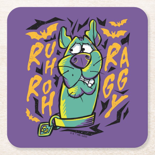 Scooby-Doo | Ruh Roh Raggy Square Paper Coaster (Front)