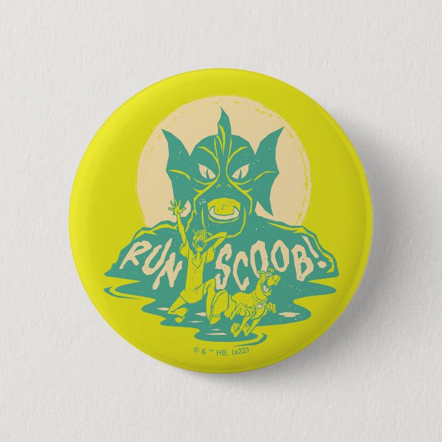 Scooby-Doo | Run Scoob! 2 Inch Round Button (Front)