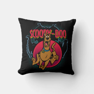 Scooby-Doo Running From Ghosts Graphic Throw Pillow