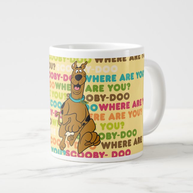 Scooby-Doo Running "Where Are You?" Large Coffee Mug (Front Right)
