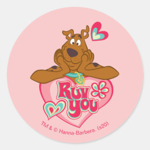Scooby-Doo - Ruv You Classic Round Sticker