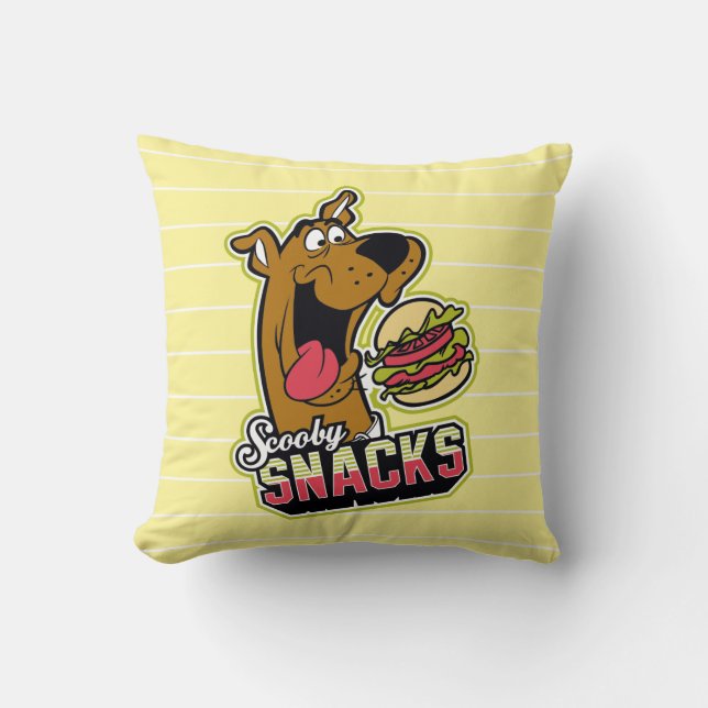 Scooby-Doo "Scooby Snacks" Logo Throw Pillow (Front)