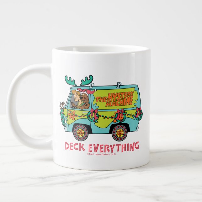 Scooby-Doo & Shaggy In The Holiday Mystery Machine Large Coffee Mug (Left)