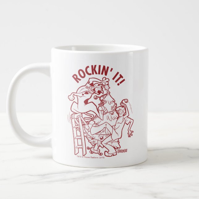 Scooby-Doo & Shaggy Rockin' It 'Round The Tree Large Coffee Mug (Left)