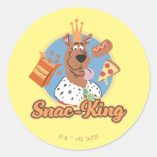 Scooby-Doo Snac-King Classic Round Sticker