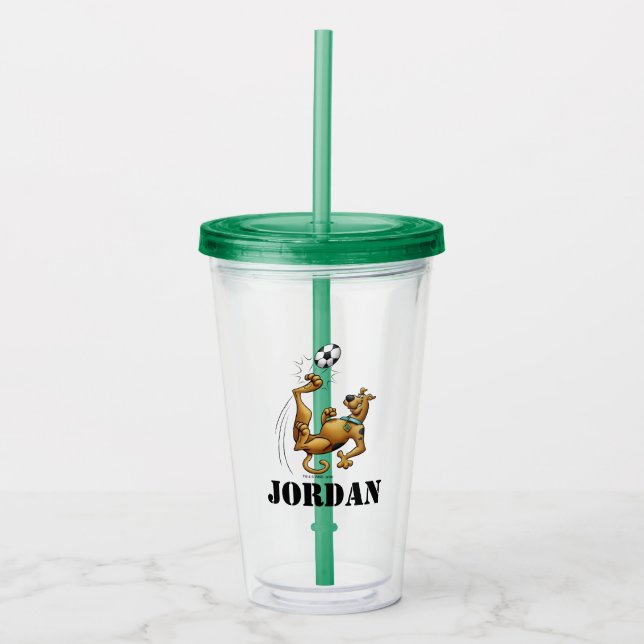 Scooby-Doo Soccer Overhead Kick Airbrush Acrylic Tumbler (Front)