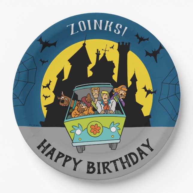 Scooby-Doo Spooktacular Halloween Birthday Paper Plate (Front)