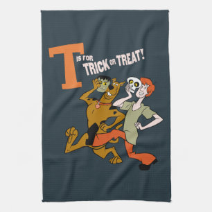 Scooby-Doo T is for Trick or Treat Kitchen Towel
