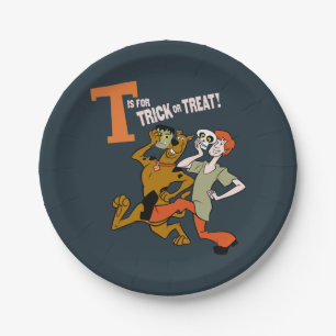 Scooby-Doo T is for Trick or Treat Paper Plate
