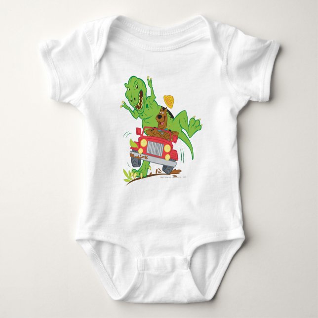 Scooby-Doo T-Rex Attack Baby Bodysuit (Front)