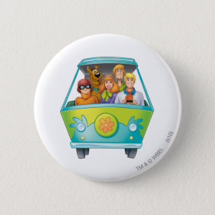 Scooby-Doo & The Gang Mystery Machine Airbrush 2 Inch Round Button