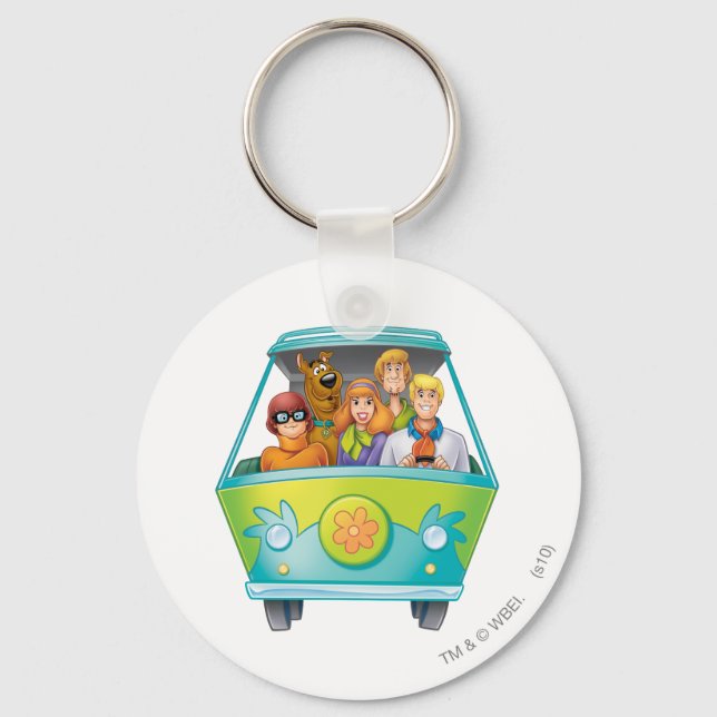 Scooby-Doo & The Gang Mystery Machine Airbrush Keychain (Front)