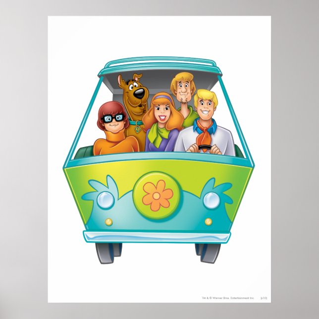 Scooby-Doo & The Gang Mystery Machine Airbrush Poster (Front)