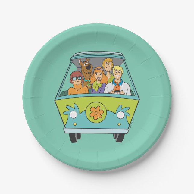Scooby-Doo & The Gang Mystery Machine Paper Plate (Front)
