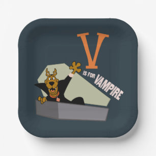 Scooby-Doo V is for Vampire Paper Plate