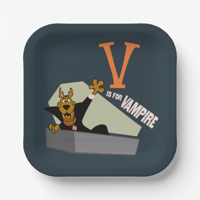 Scooby-Doo | V is for Vampire Paper Plate (Front)