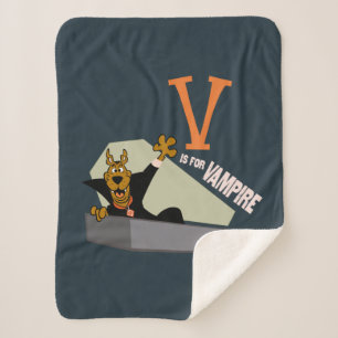 Scooby-Doo V is for Vampire Sherpa Blanket