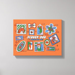 Scooby-Doo Wall of Halloween Picture Frames Canvas Print