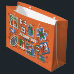 Scooby-Doo Wall of Halloween Picture Frames Large Gift Bag<br><div class="desc">Check out this spooky wall of hanging picture frames over a brick wall! Grab this graphic for your own wall on an art print,  or enjoy on a cozy blanket. Shop this graphic on even more customizable Zazzle gifts!</div>