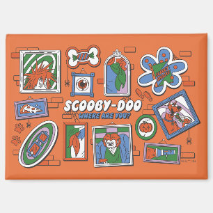 Scooby-Doo Wall of Halloween Picture Frames Magnet
