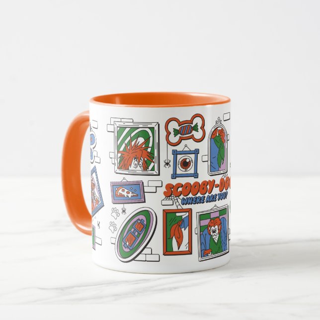 Scooby-Doo Wall of Halloween Picture Frames Mug (Front Left)