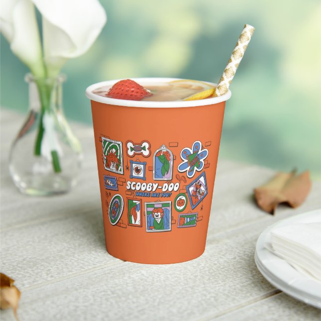 Scooby-Doo Wall of Halloween Picture Frames Paper Cups (Insitu)