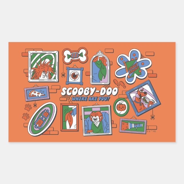 Scooby-Doo Wall of Halloween Picture Frames Sticker (Front)