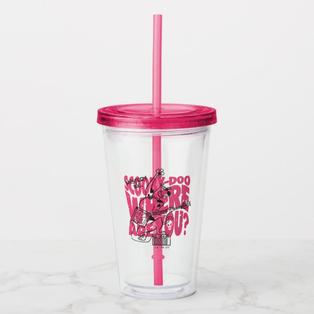 Scooby-Doo Where Are You Punk Guitar Riff Acrylic Tumbler (Front)