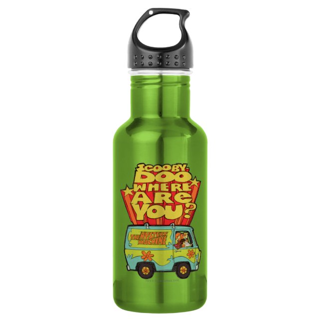 Scooby-Doo | "Where Are You?" Retro Cartoon Van 532 Ml Water Bottle (Front)