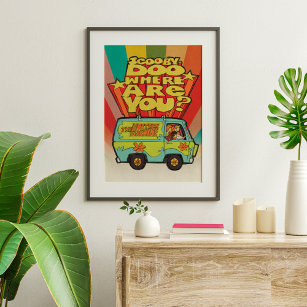 Scooby-Doo   "Where Are You?" Retro Cartoon Van Poster