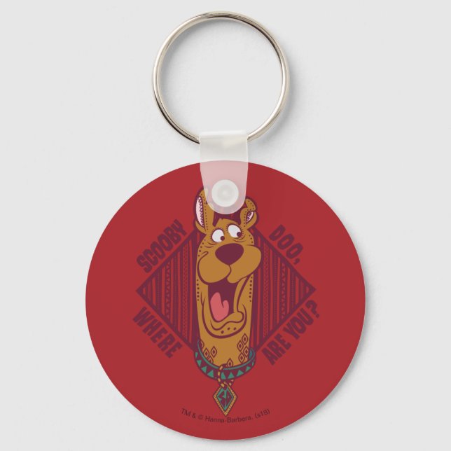 Scooby-Doo Where Are You Tribal Graphic Keychain (Front)