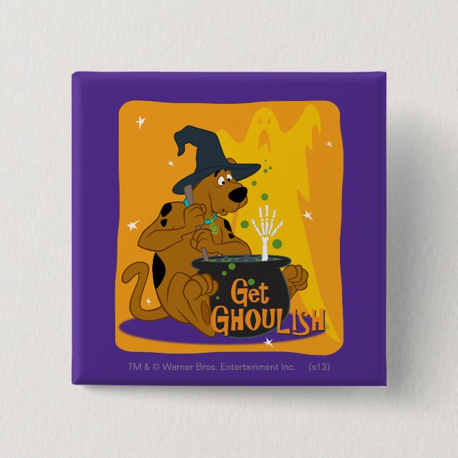 Scooby-Doo Witch's Cauldron 2 Inch Square Button (Front)
