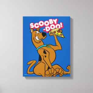 Scooby-Doo With Pizza Slice Canvas Print