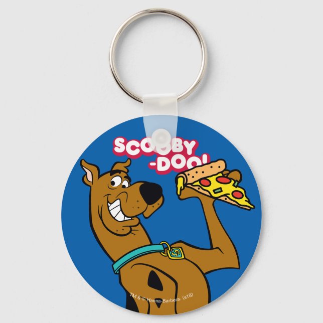 Scooby-Doo With Pizza Slice Keychain (Front)