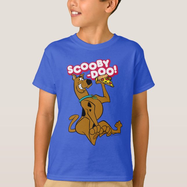 Scooby-Doo With Pizza Slice T-Shirt (Front)