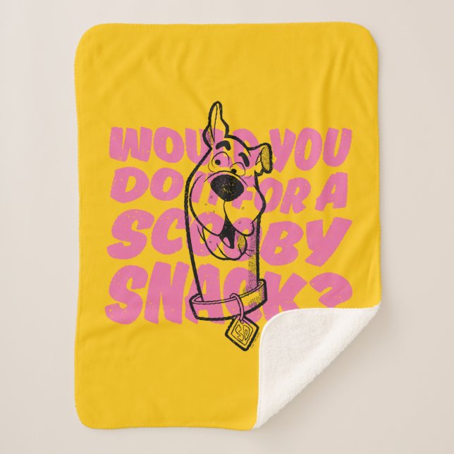 Scooby-Doo |Would You Do It For A Scooby Snack? Sherpa Blanket (Front)