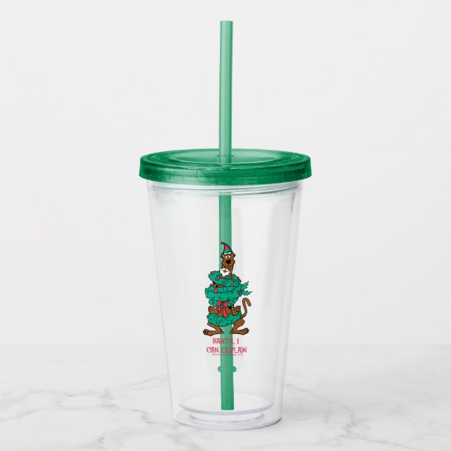 Scooby-Doo Wrapped In Wreaths Acrylic Tumbler (Front)