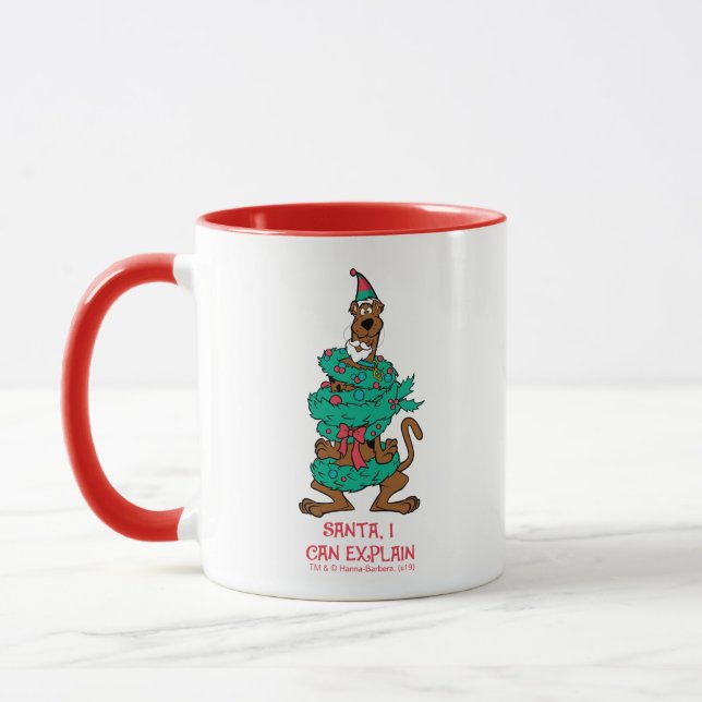 Scooby-Doo Wrapped In Wreaths Mug (Left)
