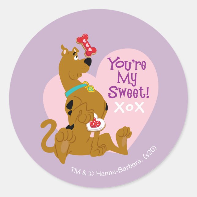 Scooby-Doo - You're My Sweet Classic Round Sticker (Front)