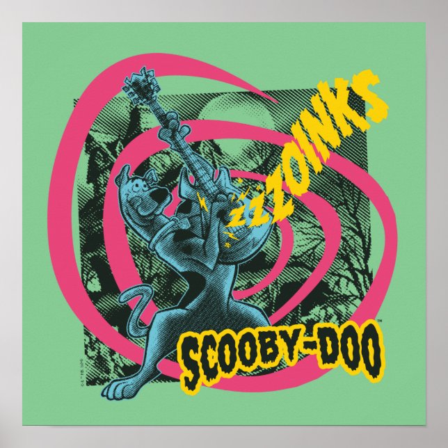 Scooby-Doo Zoinks Punk Guitar Graphic Poster (Front)