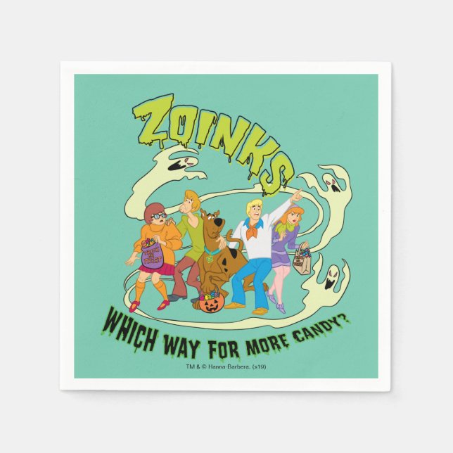 Scooby-Doo | Zoinks Which Way for More Candy? Napkin (Front)