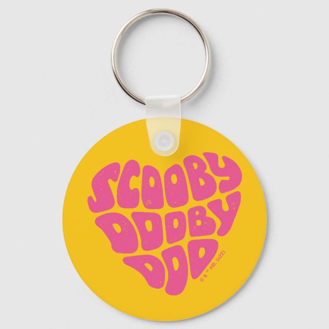 Scooby Dooby Doo Heart Keychain (Front)