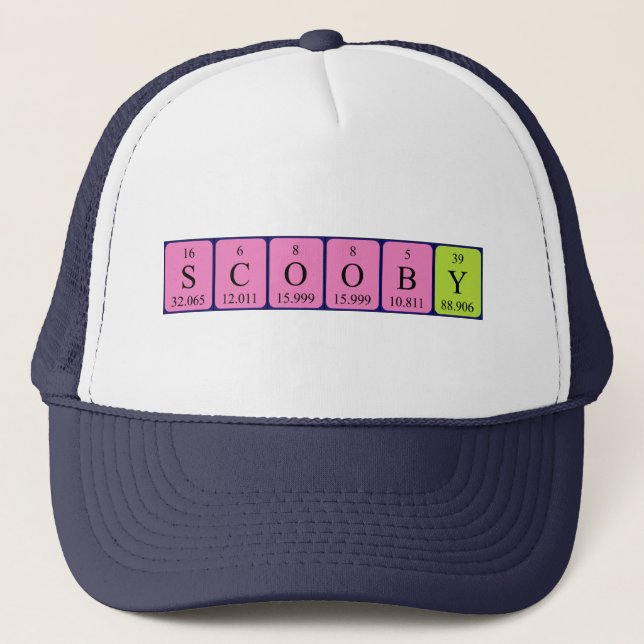 Scooby periodic table name hat (Front)