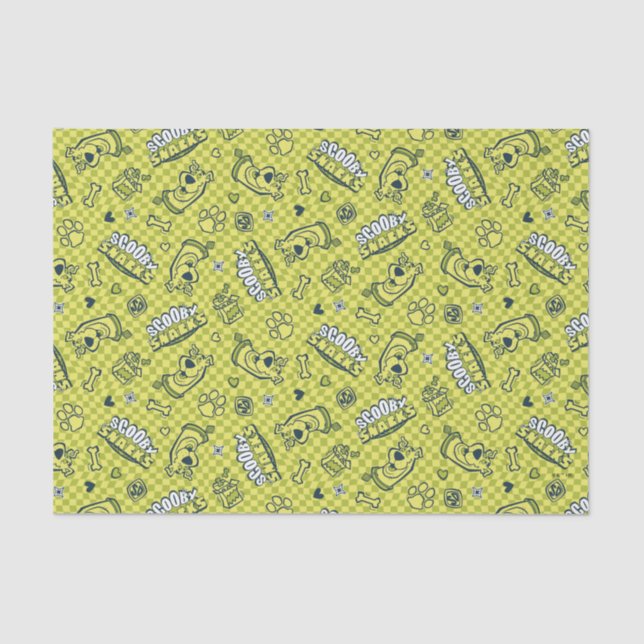 Scooby Snacks Galore Chequered Pattern Tissue Paper (Front)